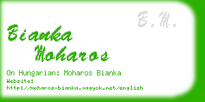 bianka moharos business card